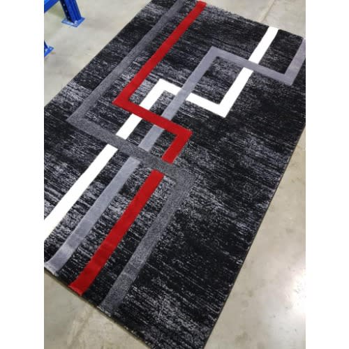 Retro Pattern Center Turkish Rug -4ft By 6ft -Multicolour
