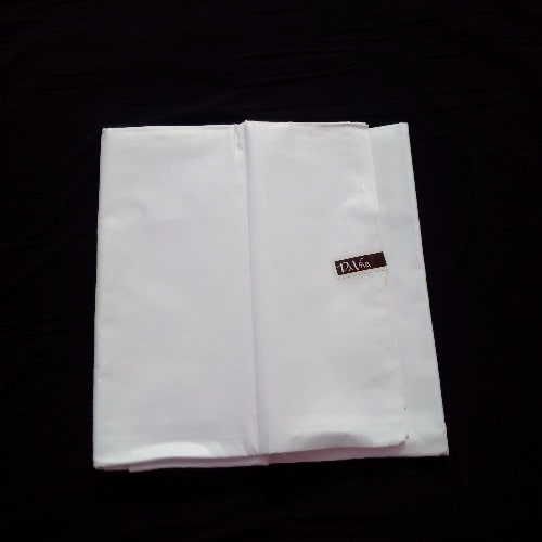Pure White Plain Daviva - 6 Yards