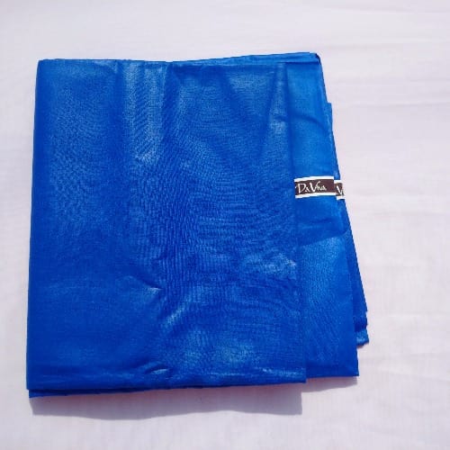 Blue Colour Plain Daviva – 6 Yards