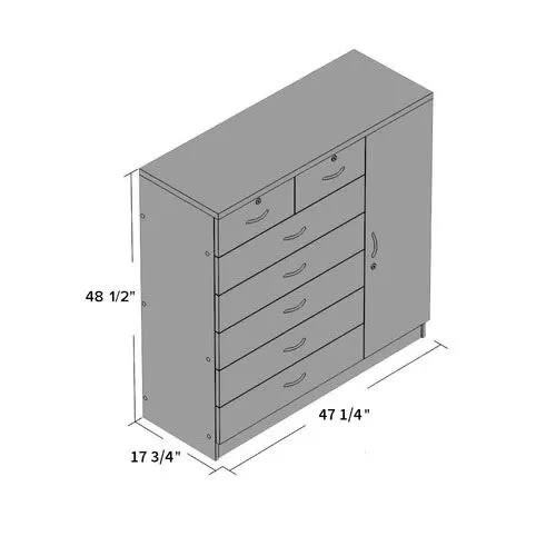 Gentleman's Chest - Mahogany - 7 Drawer
