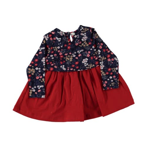 Baby Girl  Flowered Dress -  Red