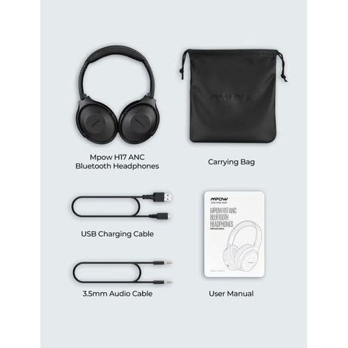H17 Active Noise Cancelling Over-ear Bluetooth Headphones With Rapid Charge