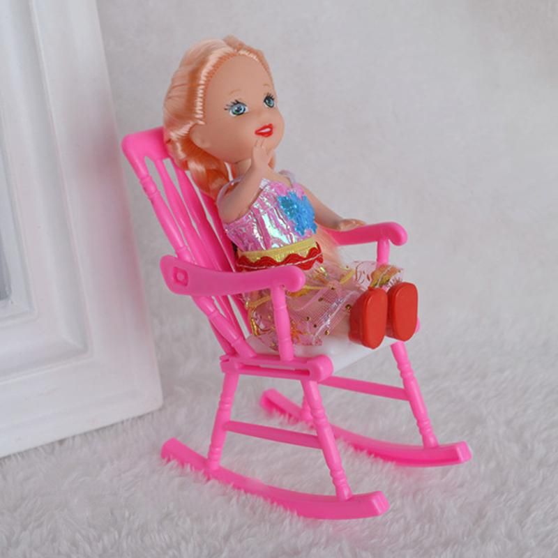 1pc Mini Doll Rocking Chair for Doll House Furniture Toy