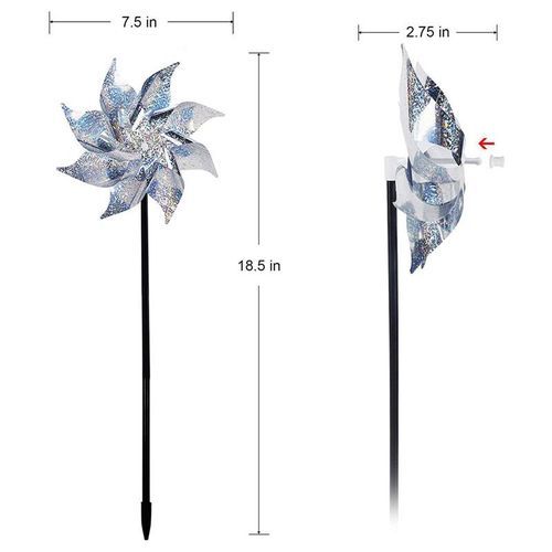 Wind Spinner Reflective Bird Repeller Windmill Garden