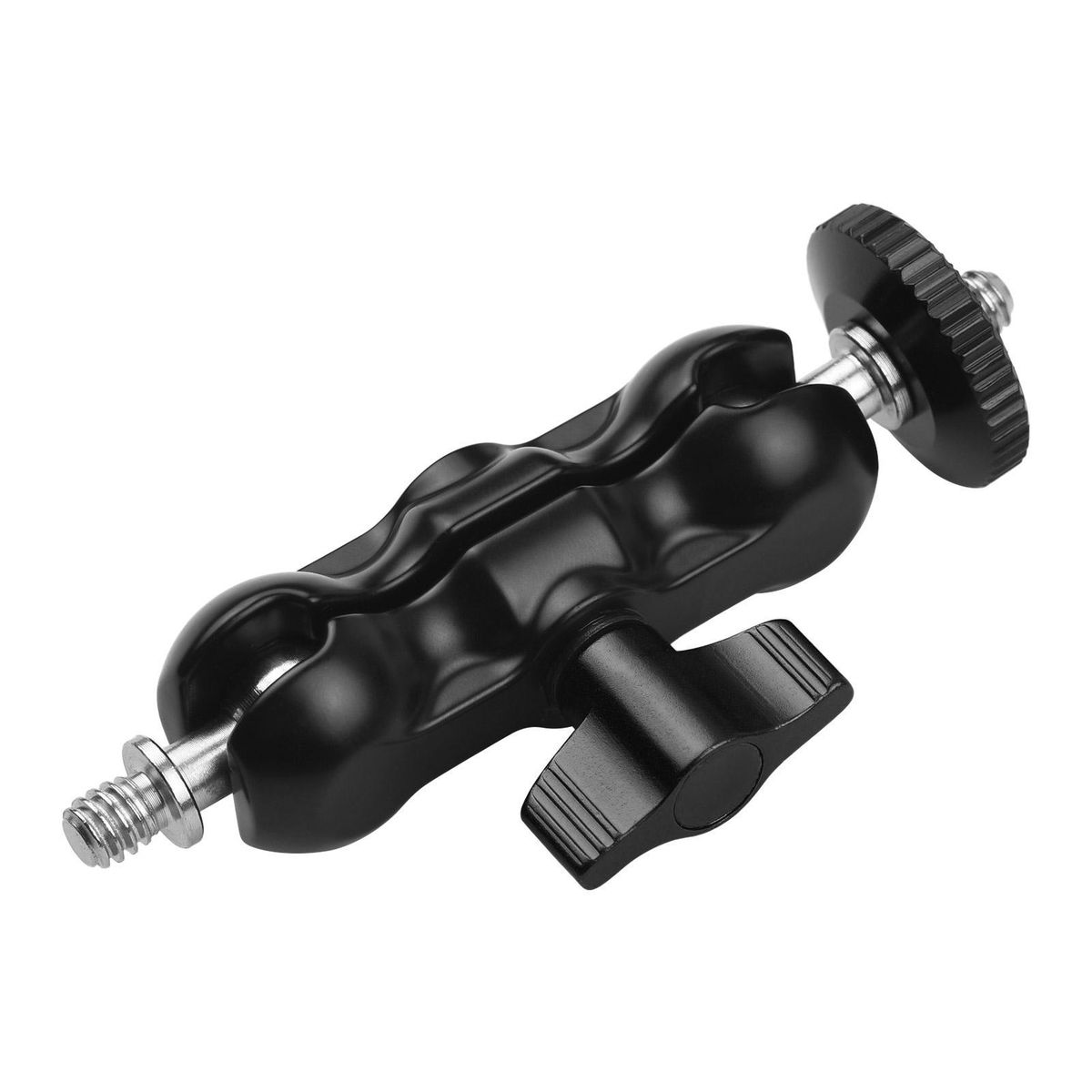 Andoer Articulating Friction Arm Monitor Mount with Double Ballhead Standard 1/4-inch Screw for Camera Monitor LED Light Microphone Video Rig
