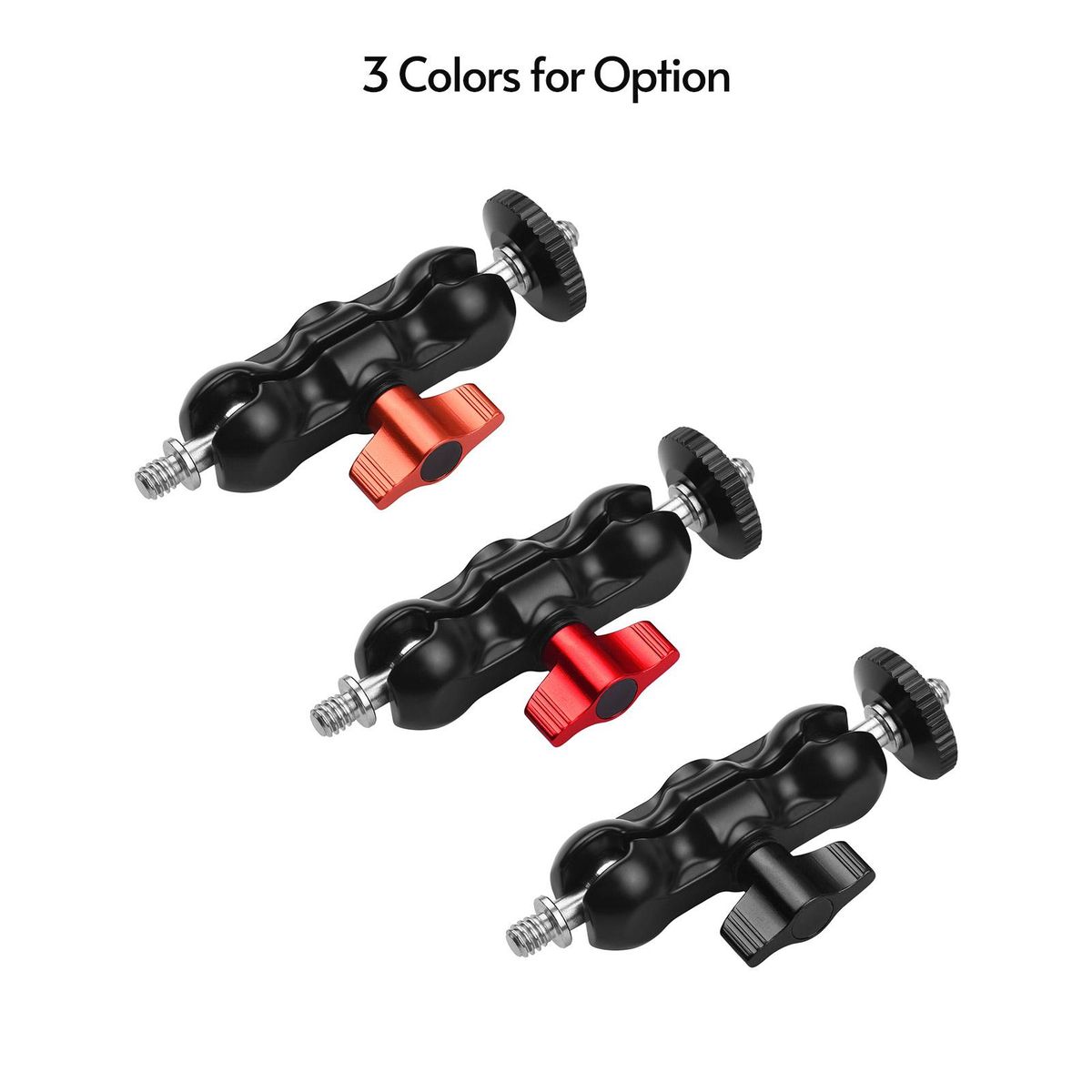 Andoer Articulating Friction Arm Monitor Mount with Double Ballhead Standard 1/4-inch Screw for Camera Monitor LED Light Microphone Video Rig