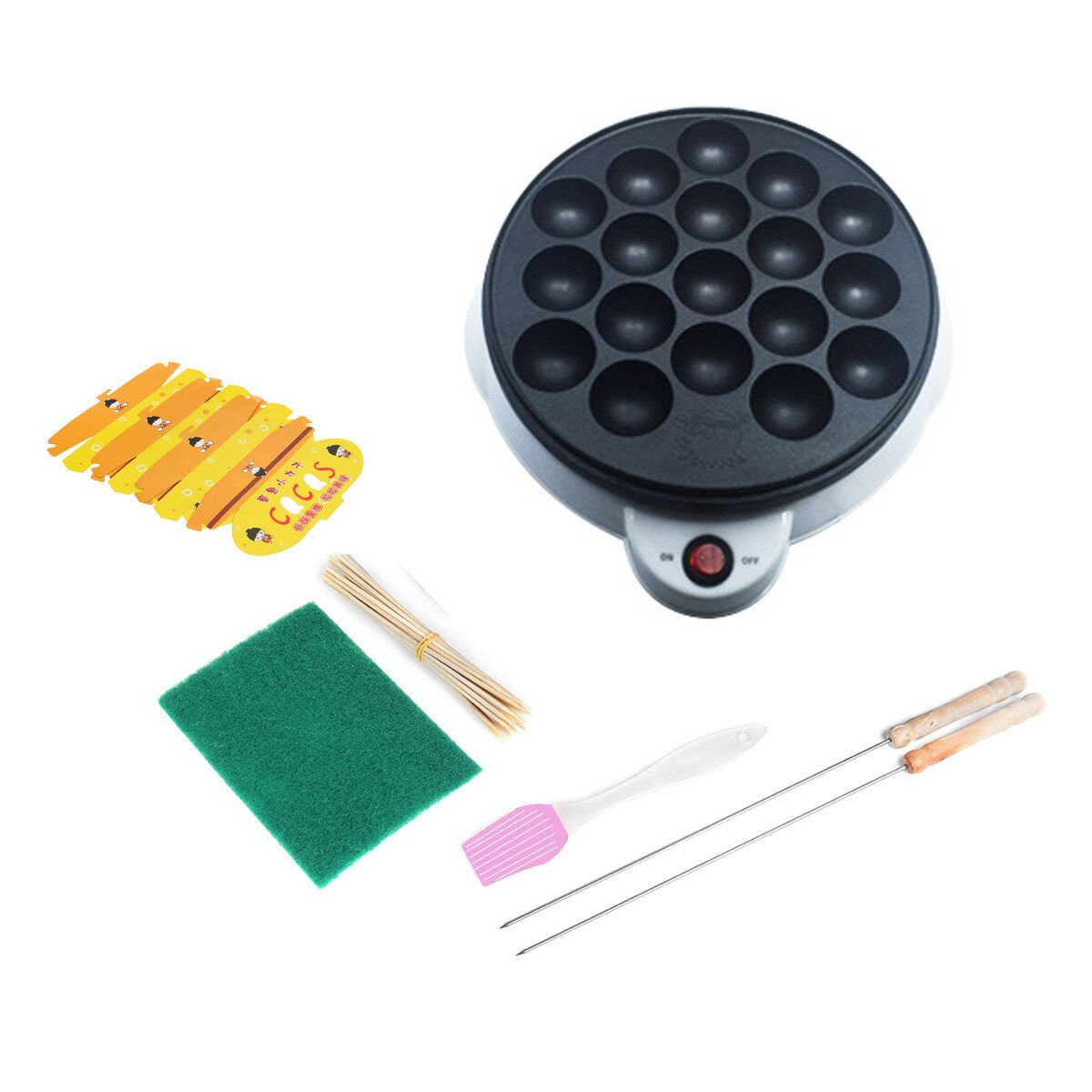 18 Holes Japanese Takoyaki Grill Pan Plate Cooking Octopus Ball Maker Baking