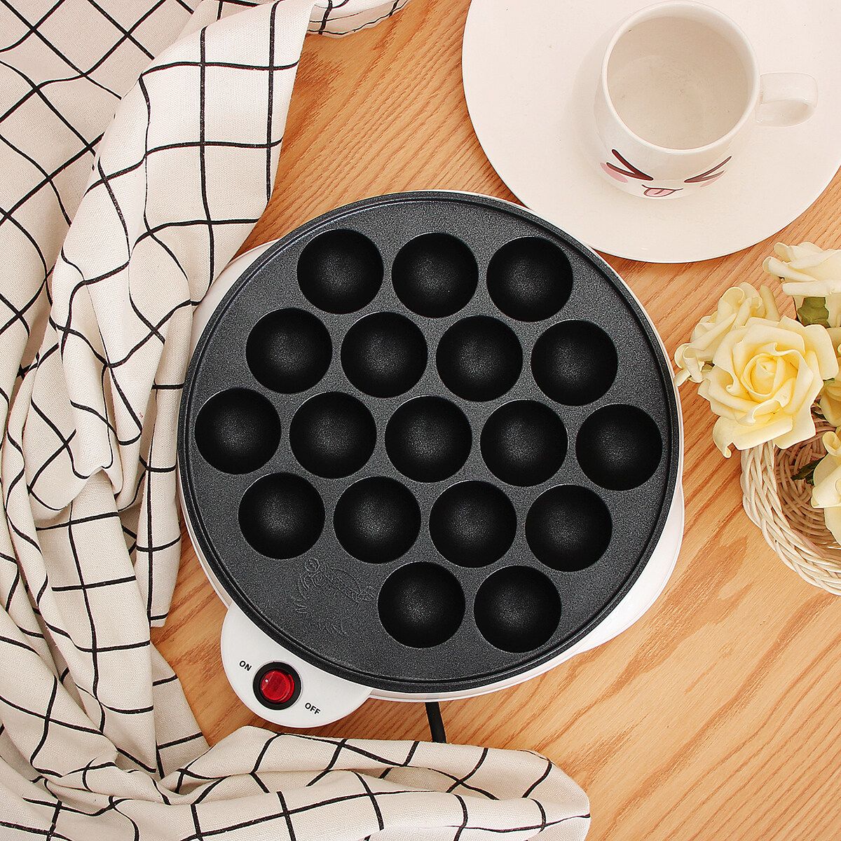 18 Holes Japanese Takoyaki Grill Pan Plate Cooking Octopus Ball Maker Baking
