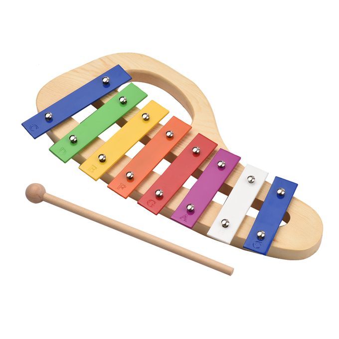 Wood Pine Xylophone 8-Note Glockenspiel 3mm Colorful