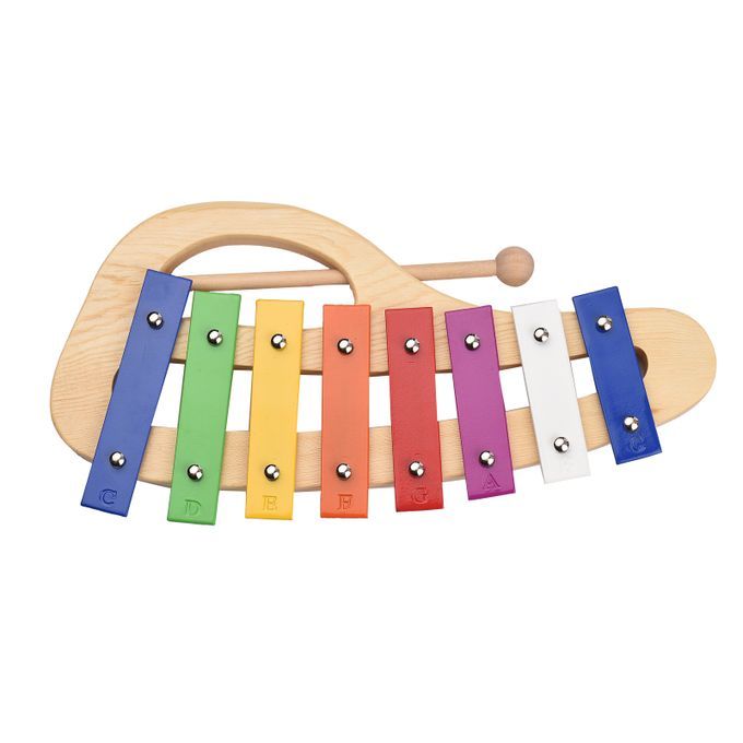 Wood Pine Xylophone 8-Note Glockenspiel 3mm Colorful