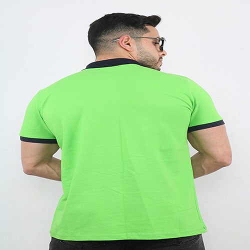 Men's Short Sleeve Slim Fitted Stripes Polo shirt - Green
