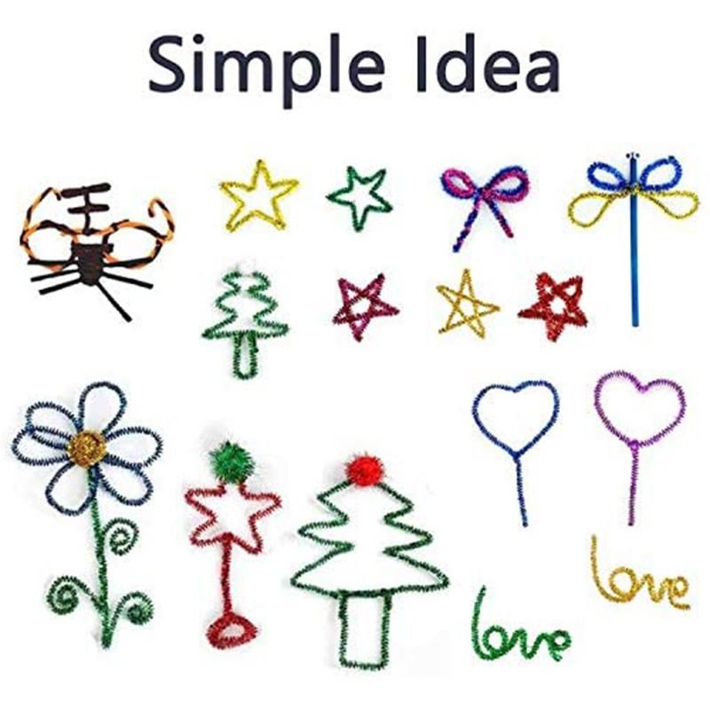 200Pcs Pipe Cleaners Chenille Stems Kids DIY Craft