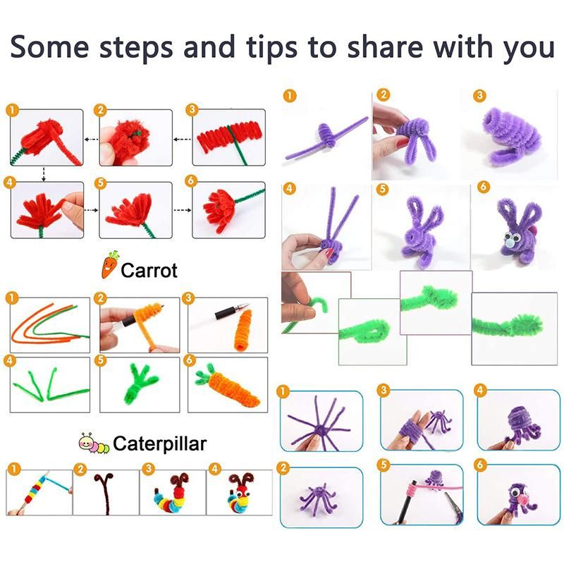 200Pcs Pipe Cleaners Chenille Stems Kids DIY Craft