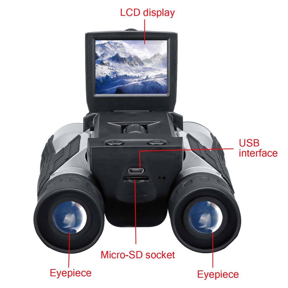 Multifunction FS608R 2" FHD Digital Camera Binoculars 12x32 Video Recorder Camcorder LCD Telescope For Watching Hunting Spying POETRY