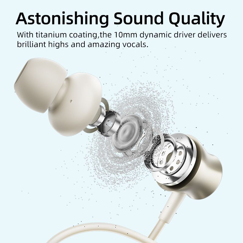 C2 Earphone  Earbuds Bluetooth5.2 White
