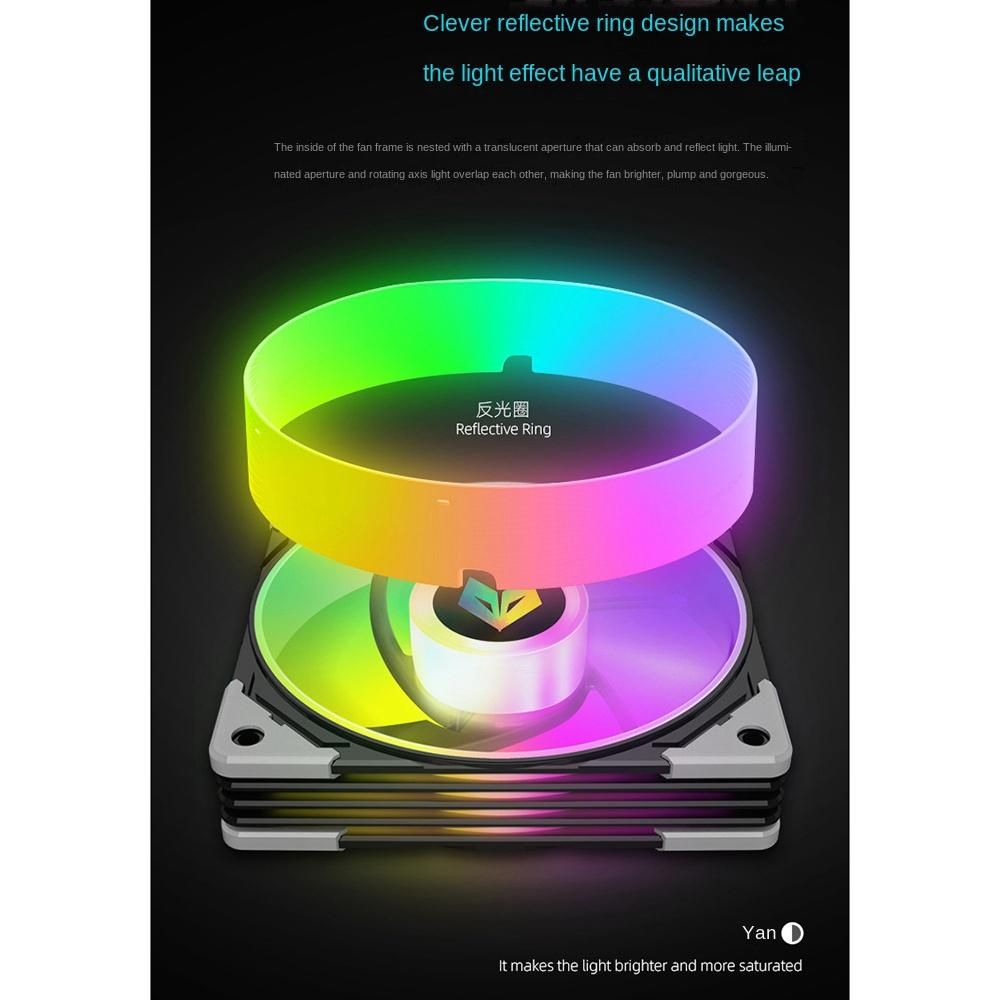COOLMOON PWM 12CM Computer Temperature Control Cooling Fan