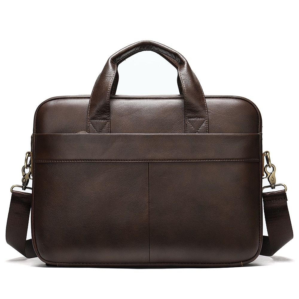 Briefcase Men's Genuine Leather Bag Men's Office Bags For Men Messenger Bag Laptop Business Men's Leather Handbags 15 Inch