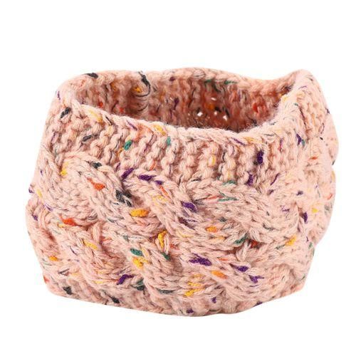 Pink Yarn Spring Winter Ear Warmer Headband For Women