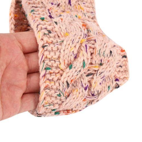 Pink Yarn Spring Winter Ear Warmer Headband For Women