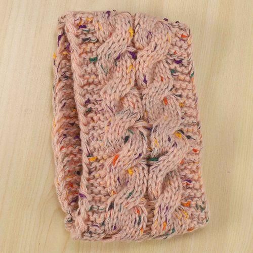 Pink Yarn Spring Winter Ear Warmer Headband For Women