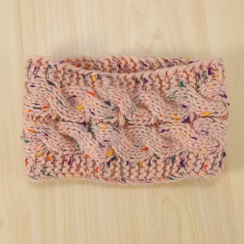 Pink Yarn Spring Winter Ear Warmer Headband For Women