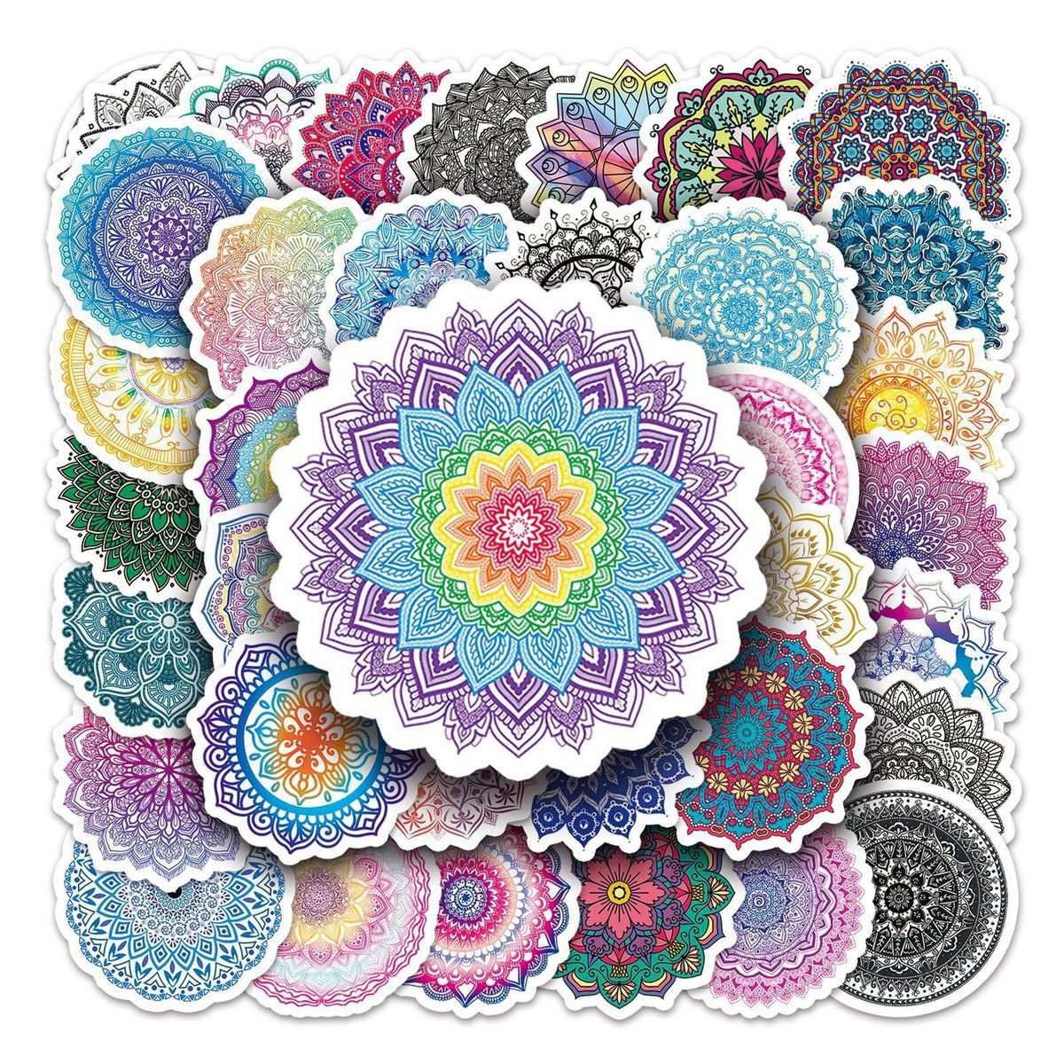50Pcs Scrapbook Stickers Suitcase Laptop Water Cup Scrapbook Stickers