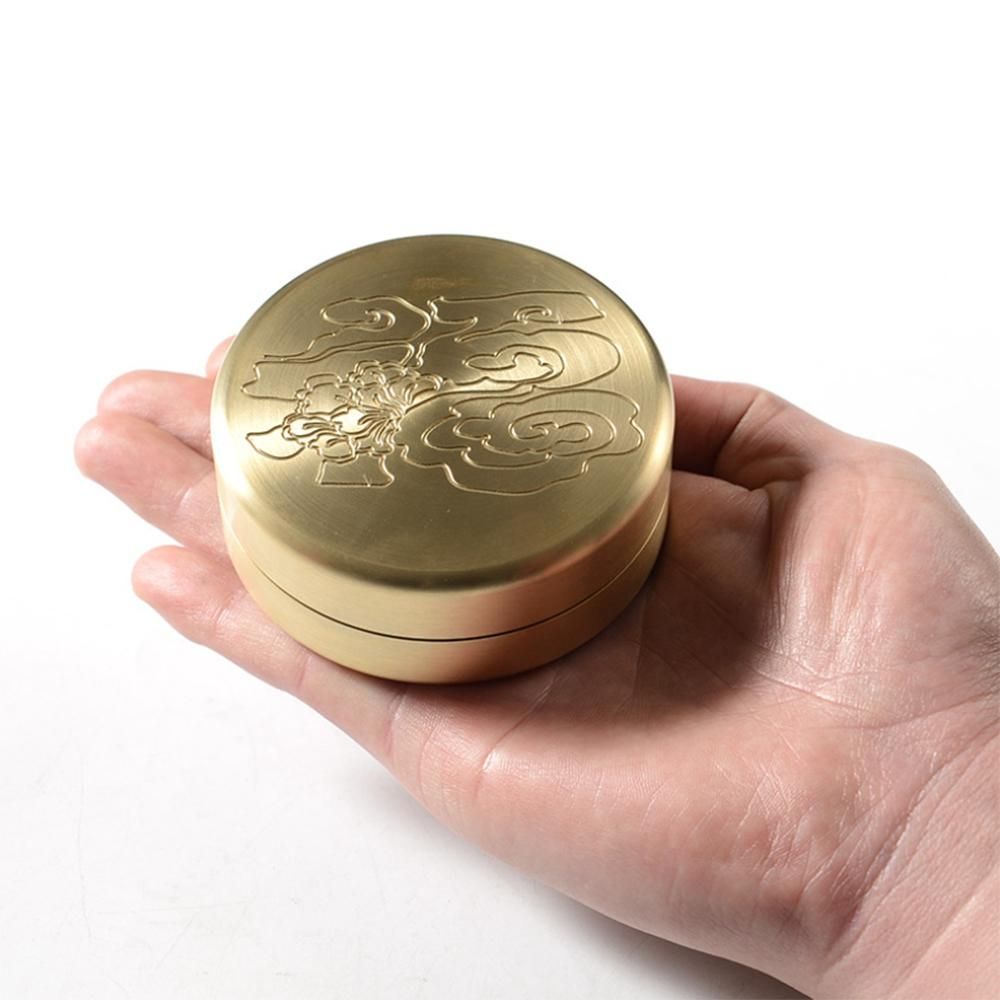 Brass Pill Box Waterproof Sealed Brass Outdoor Pill Jewelry