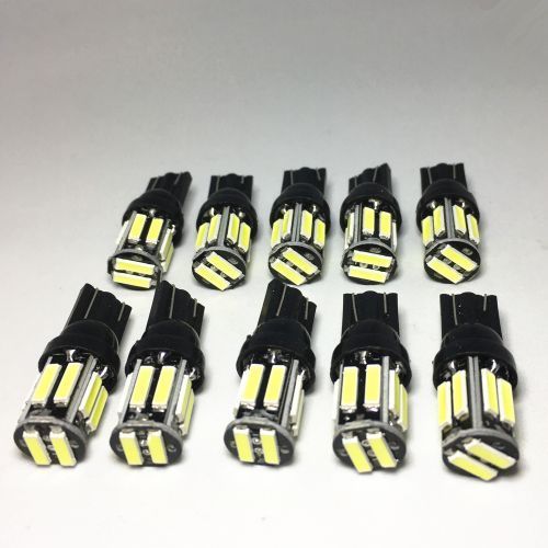 100Pcs T10 White Car Wedge  Reverse Instrument 12VPanel Lamp