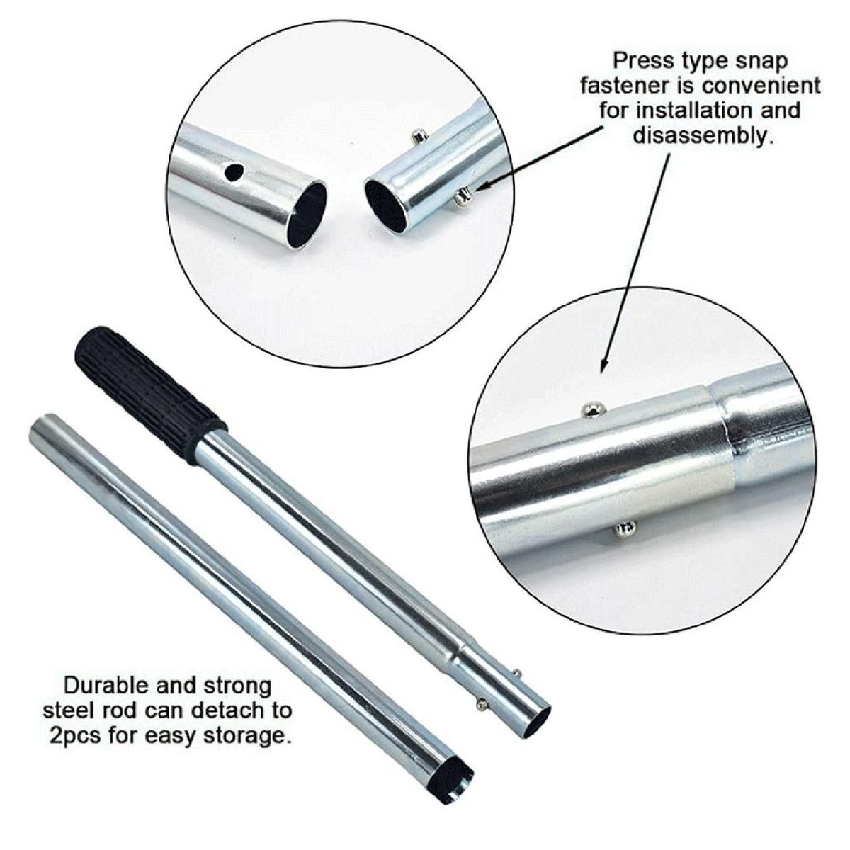 Pool Cover Installation Removal Rod Swimsafe Pool Cover Spring Pole Silver