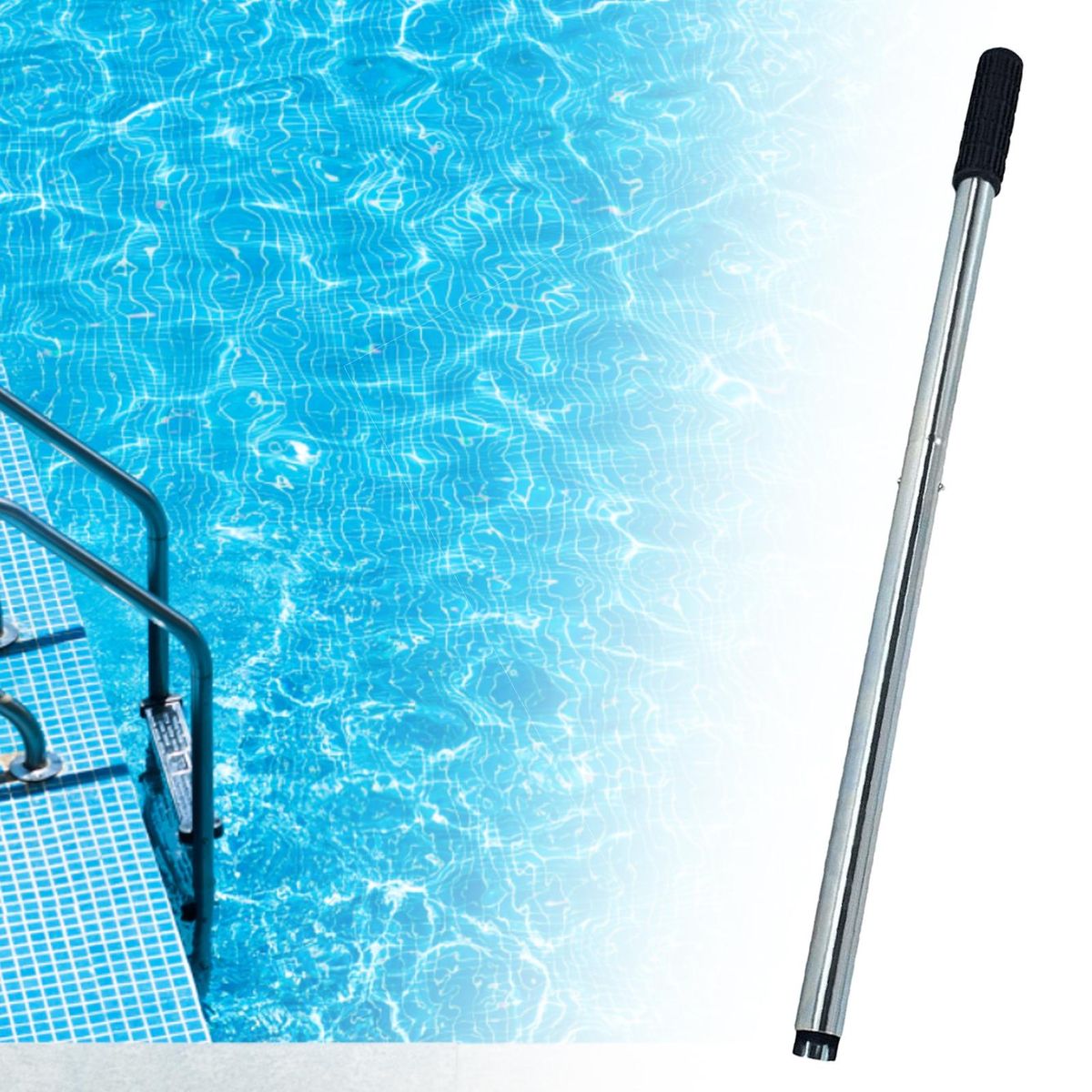 Pool Cover Installation Removal Rod Swimsafe Pool Cover Spring Pole Silver