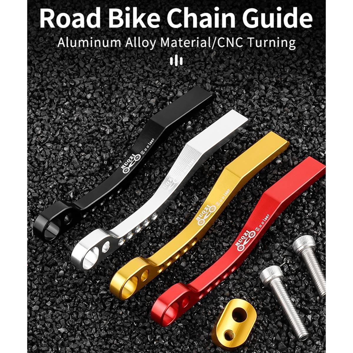 Road Bike Chain Catcher Drop Aluminum Alloy Bicycle Chain Stabilizer Anti-Drop Chain Guide Silver