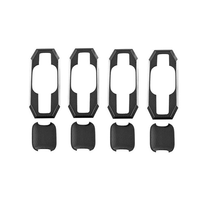 Car Carbon Fiber External Door Handle Bowl Cover Cup Cavity