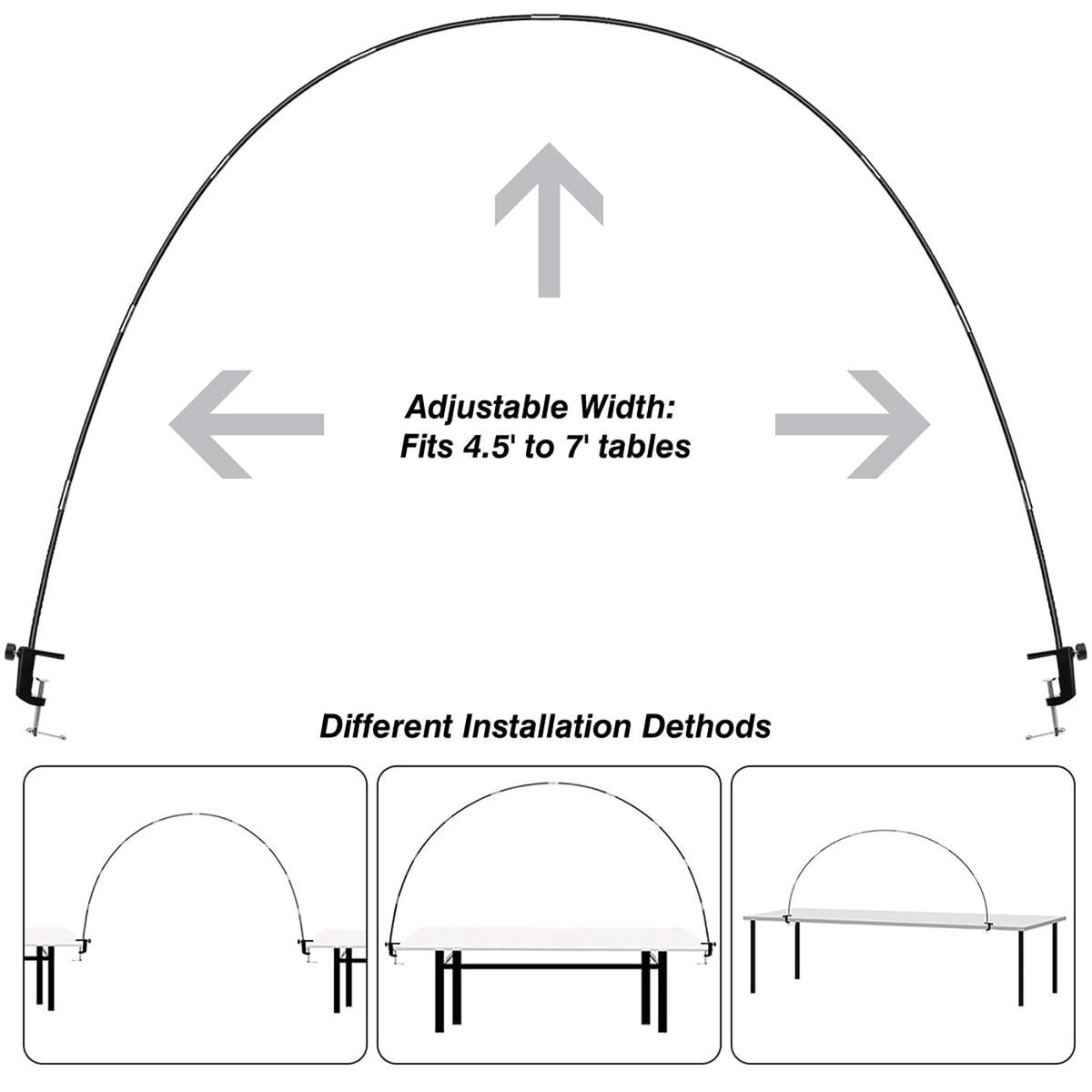 Metal Table Clip for Balloon Arch Party Perfection Balloon Arch Kit Black