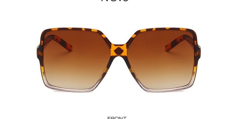 Female Oversized Sunglasses - Brown