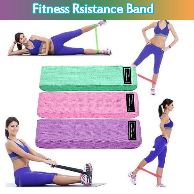 Yoga Elastic Hip Circle Band Squat Resistance Hip Belt Tension Portable Yoga Gym Training Band Tension Band Blue/Purple/ Pink Black Net Bag For Home Gym Travel Blue