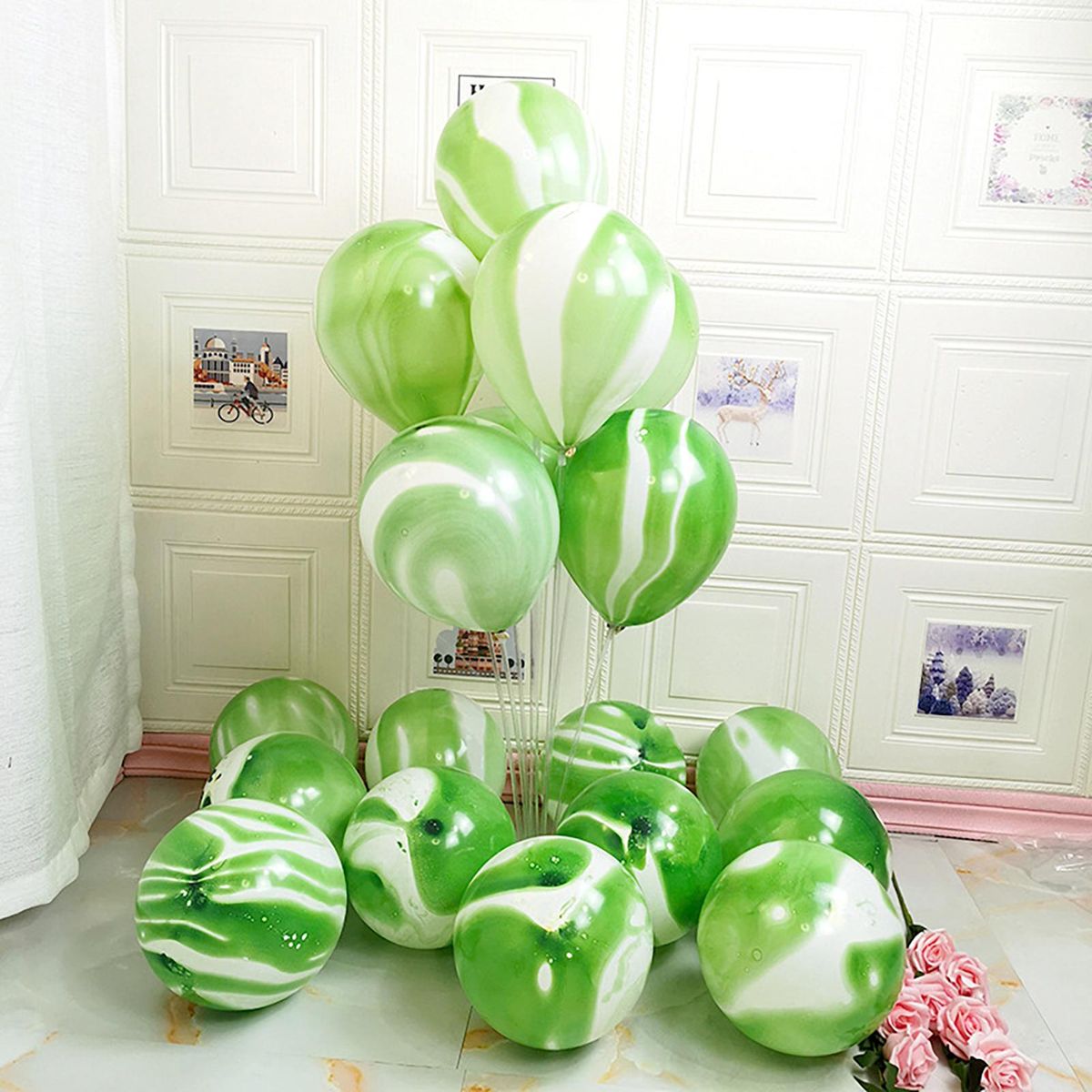 10PcsSet Baby Shower Balloon Baby Shower Decoration Latex Balloon Green