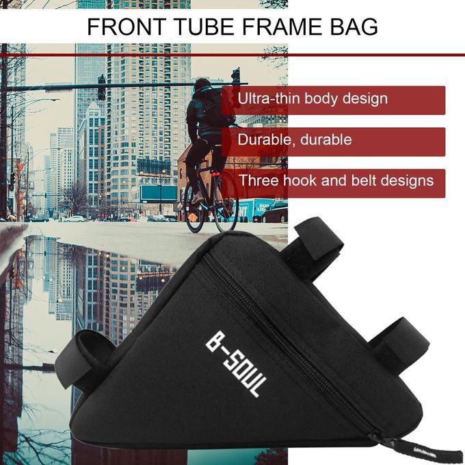 B-SOUL Waterproof Triangle  Y Ling Bi Y Le Bike Bags Front Tube Frame Bag-black