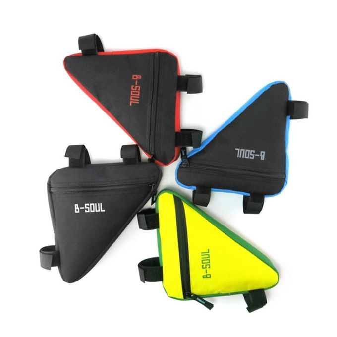 B-SOUL Waterproof Triangle  Y Ling Bi Y Le Bike Bags Front Tube Frame Bag-black