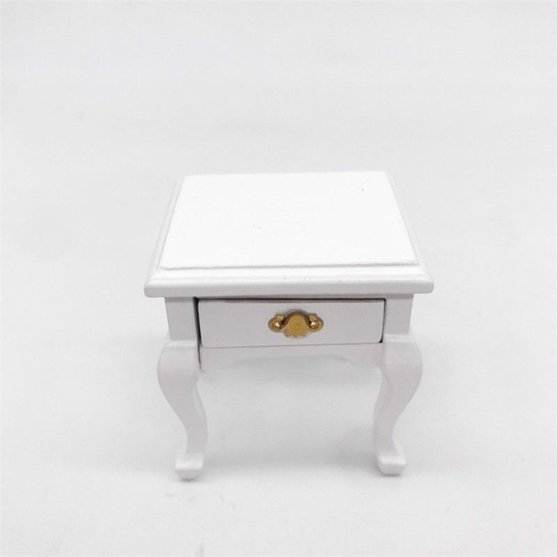 1:12 Mini Doll House Decoration Coffee Table Bedside Table