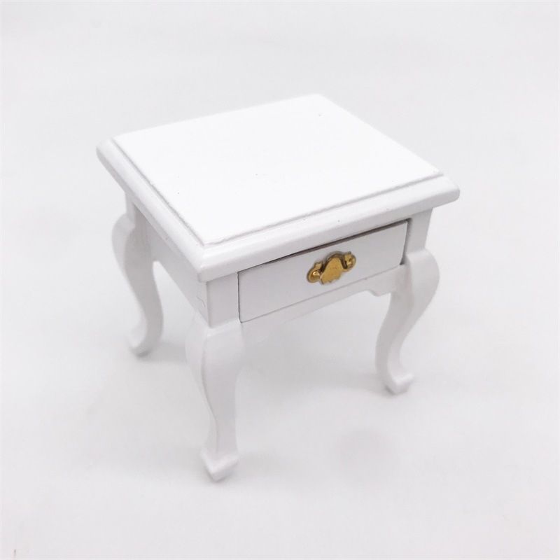 1:12 Mini Doll House Decoration Coffee Table Bedside Table