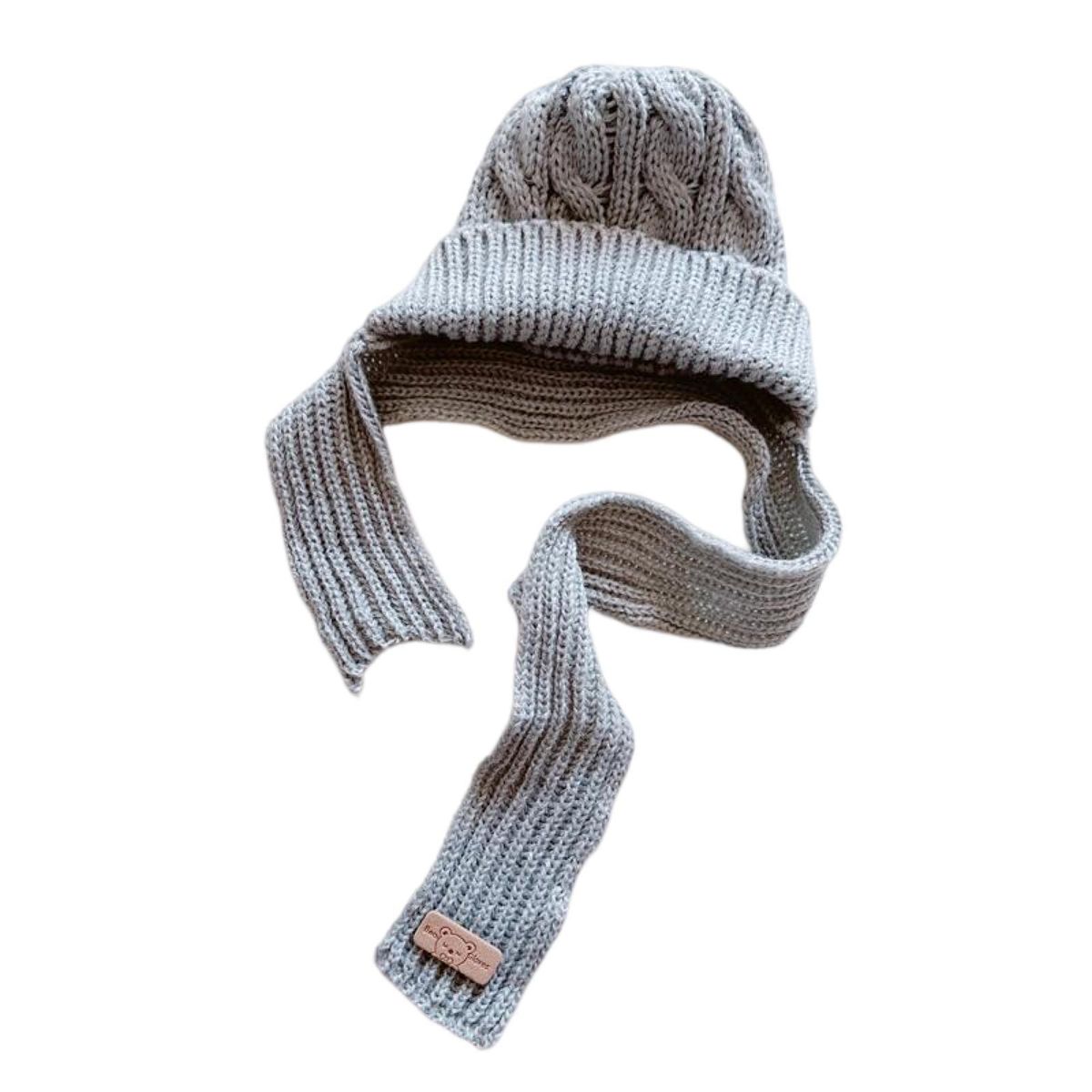 Doll Costume 20cm Idol Doll Printed Scarf Hat Daily Wear Grey