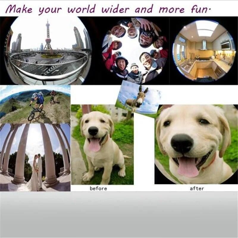 Universal 5in1 Camera Lens Kit for iPhone X for iPhone 6 6s 7 8 Plus Fisheye Wide Angle Lenses for Redmi 5 Plus Tripod for P20