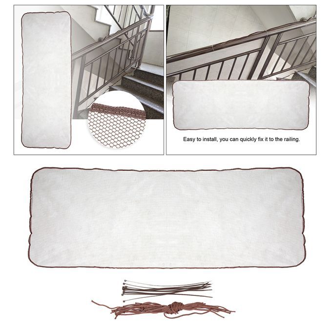 Baby Safety Rail Net Banister Stair Balcony Net For Indoor Coffee 2M