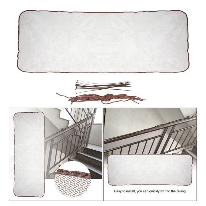 Baby Safety Rail Net Banister Stair Balcony Net For Indoor Coffee 2M