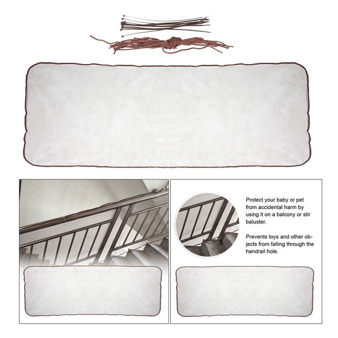 Baby Safety Rail Net Banister Stair Balcony Net For Indoor Coffee 2M