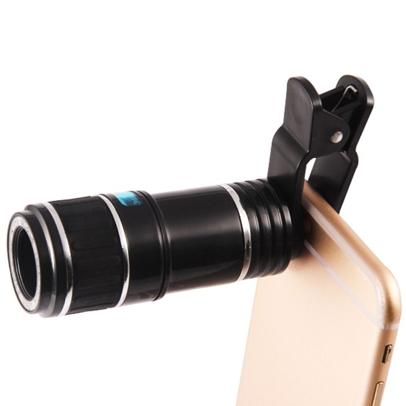 Universal 12X Zoom Optical Zoom Telescope Lens With Clip