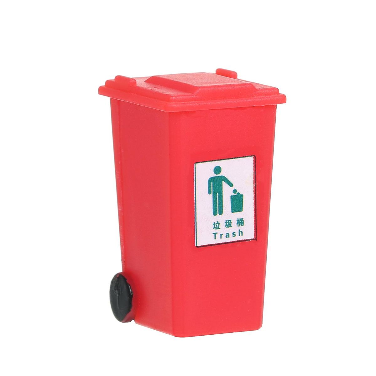 Miniature Garbage Cans Painted Garbage Cans Model Garbage Truck Cans Sandtable Fairy House Street Scenery Decoration