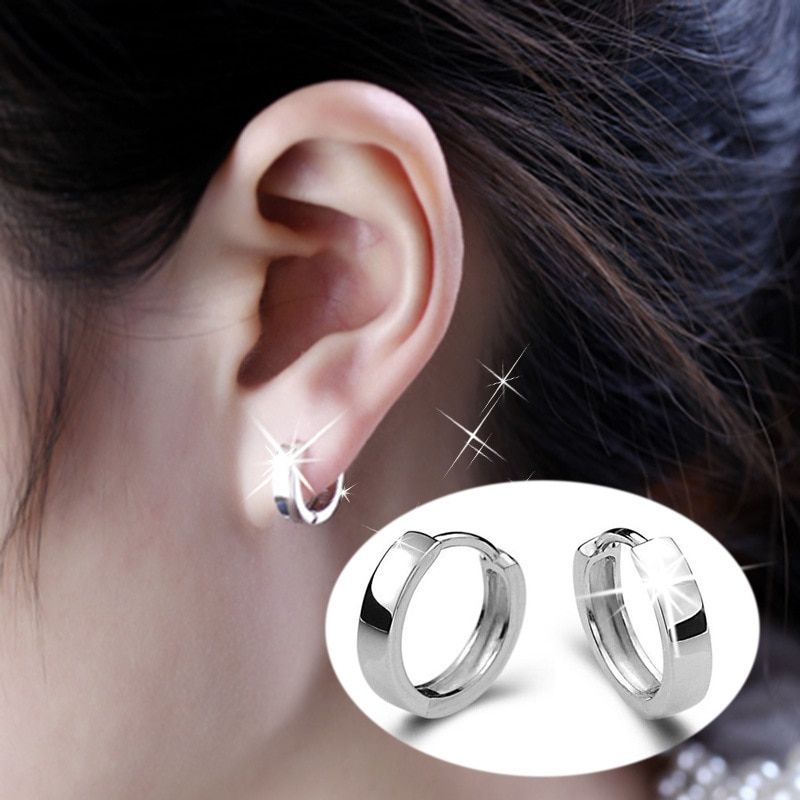 100% 925 Sterling Silver Fashion Ladies`stud Earrings