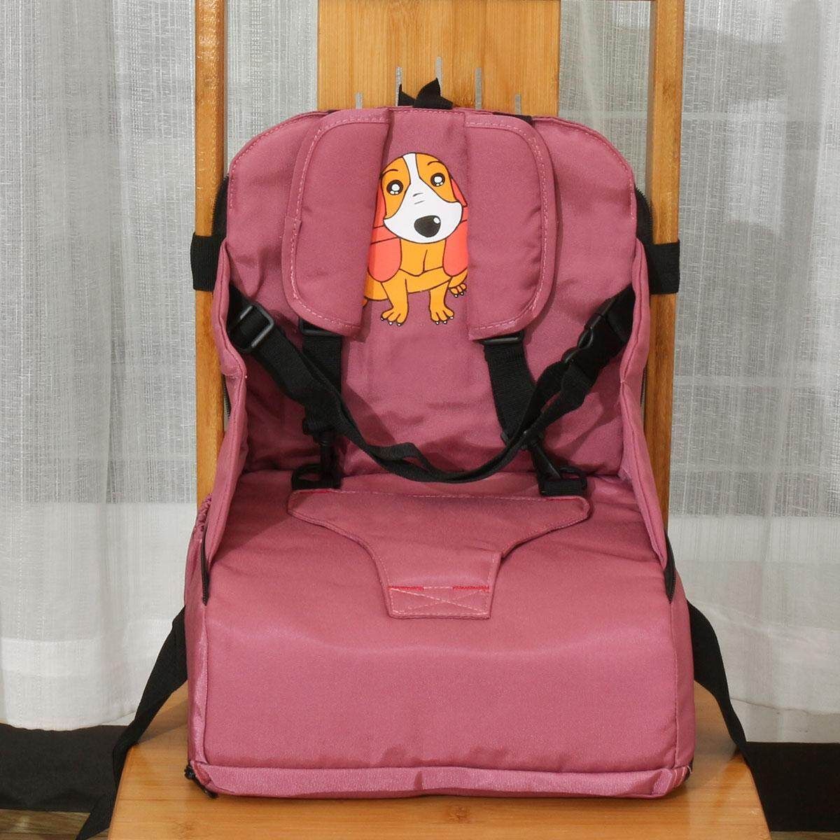 Children Portable Booster Seats Baby Feeding High Chair Stool Infant Feeding Pink