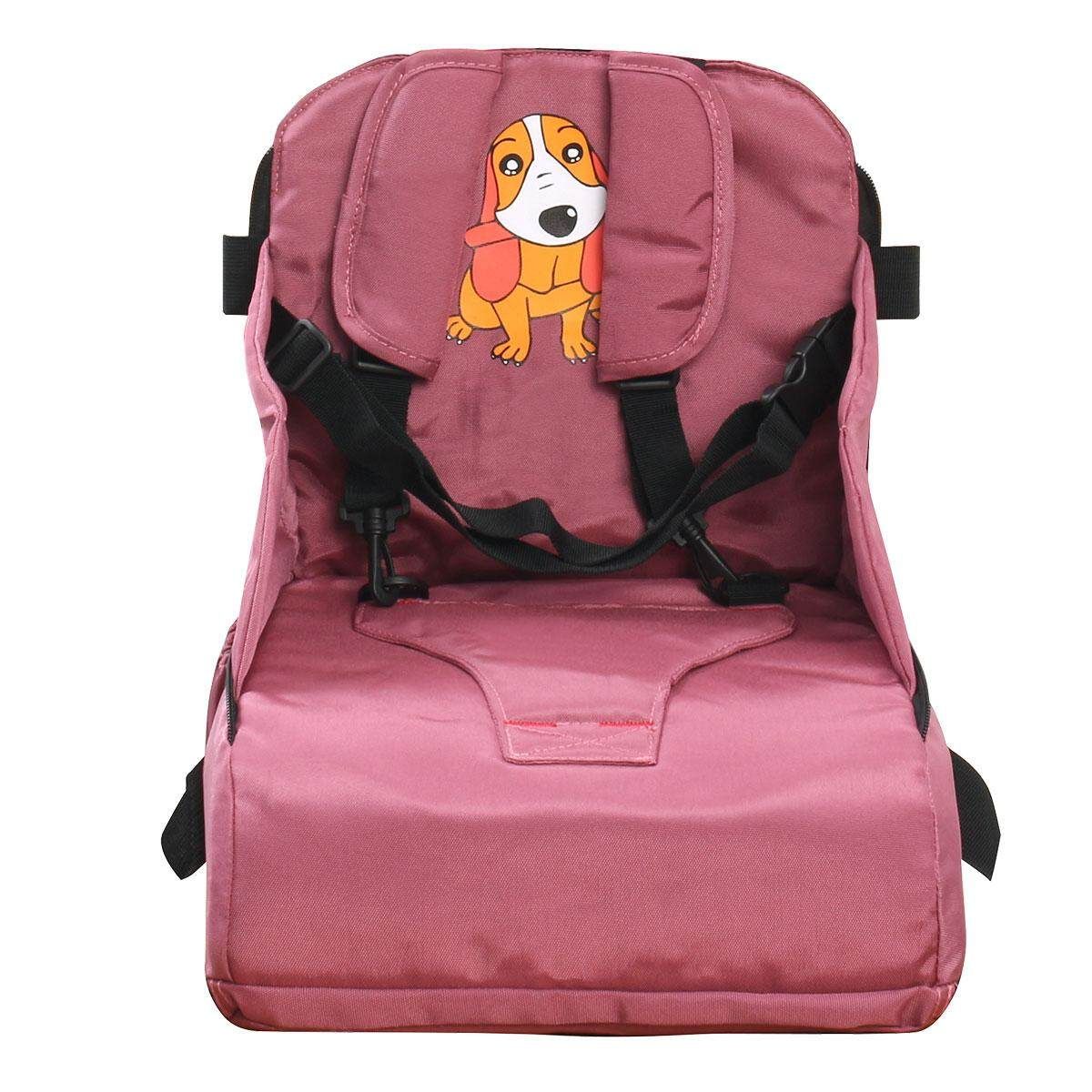 Children Portable Booster Seats Baby Feeding High Chair Stool Infant Feeding Pink